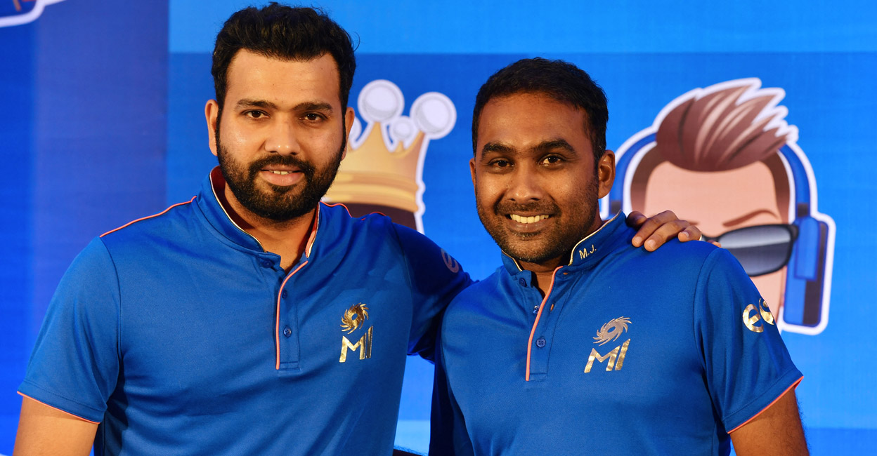 Rohit Sharma & Mahela Jayawardene Mahela Jayawardene, right, with Mumbai Indians captain Rohit Sharma. File photo: AFP/Indranil Mukherjee