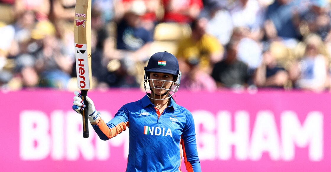 India's Smriti Mandhana in England. File photo: AFP