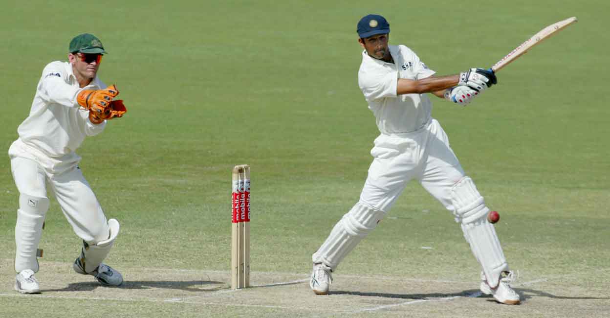 Rahul Dravid Rahul Dravid hits the winning shot in the 2003 Adelaide Test. File photo: AFP/William West