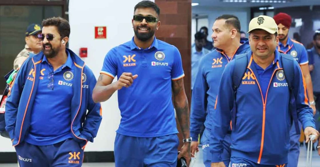 Hardik Pandya on his arrival at the Thiruvananthapuram airport. Photo: Special Arrangement