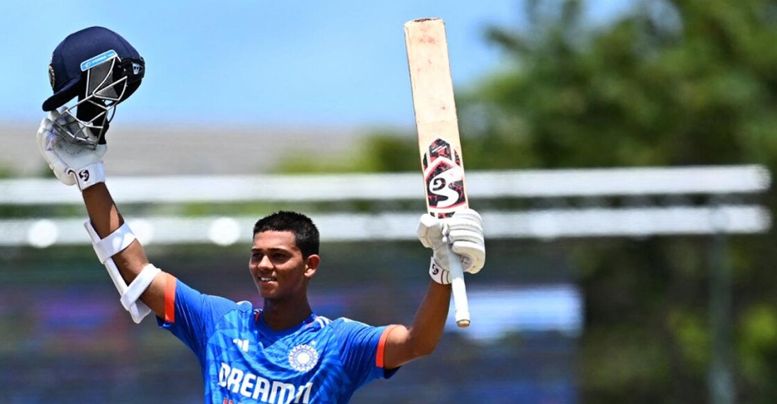 Jaiswal brought up his hundred off just 48 balls. File photo: AFP/Chandan Khanna