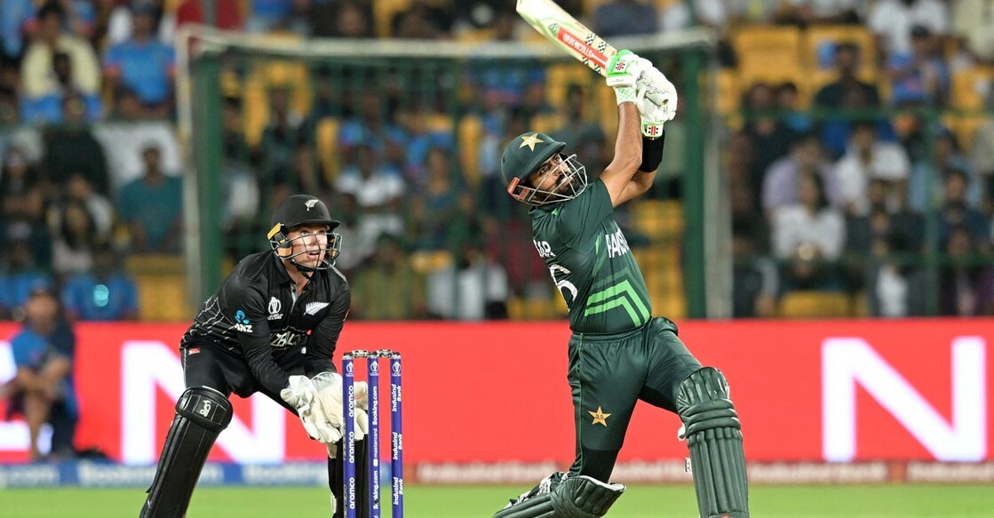 Pakistan skipper Babar Azam in action against New Zealand. File photo: Reuters/Samuel Rajkumar