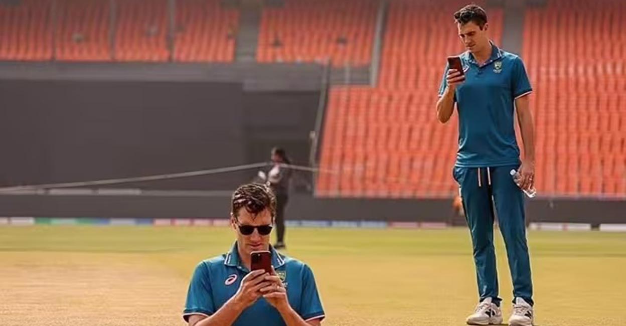 Cummins' photo went viral. Photo: IANS