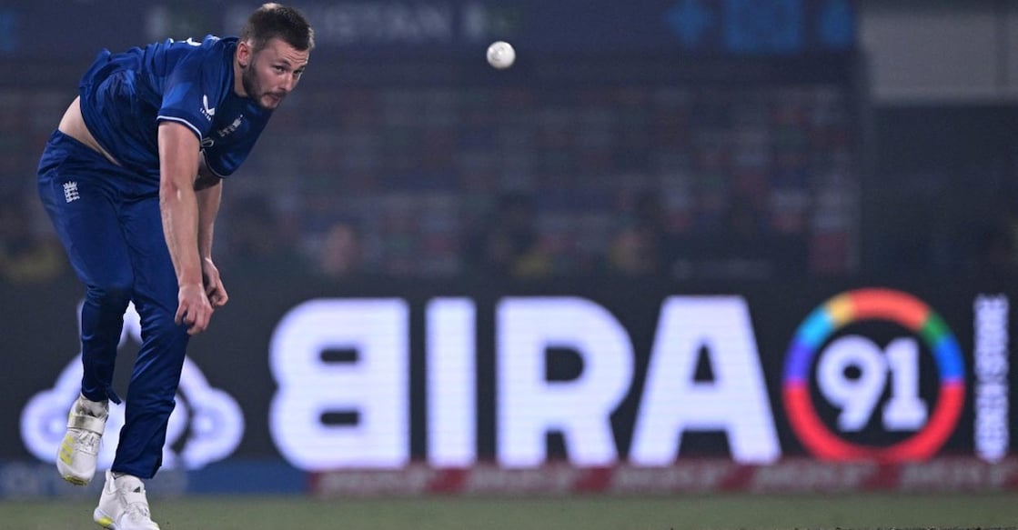 Gus Atkinson was part of England's squad at the recent ICC World Cup. File photo: AFP/Arun Sankar