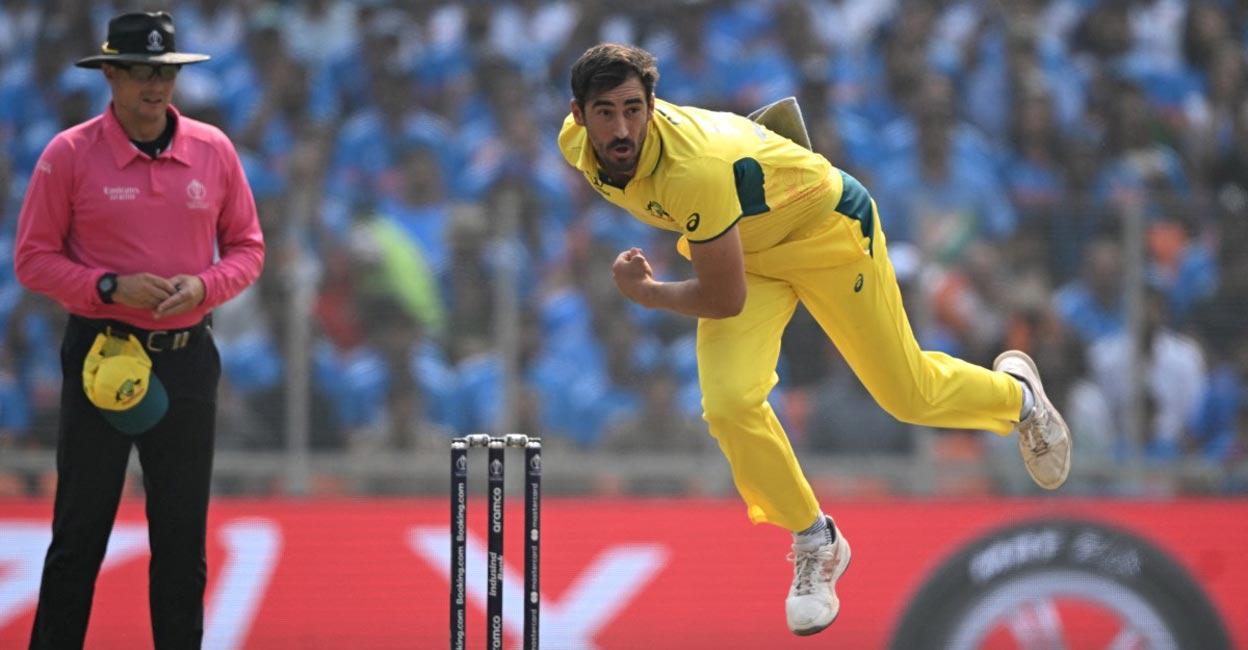 Mitchell Starc became the costliest player in IPL history. File photo: AFP/Sajjad Hussain