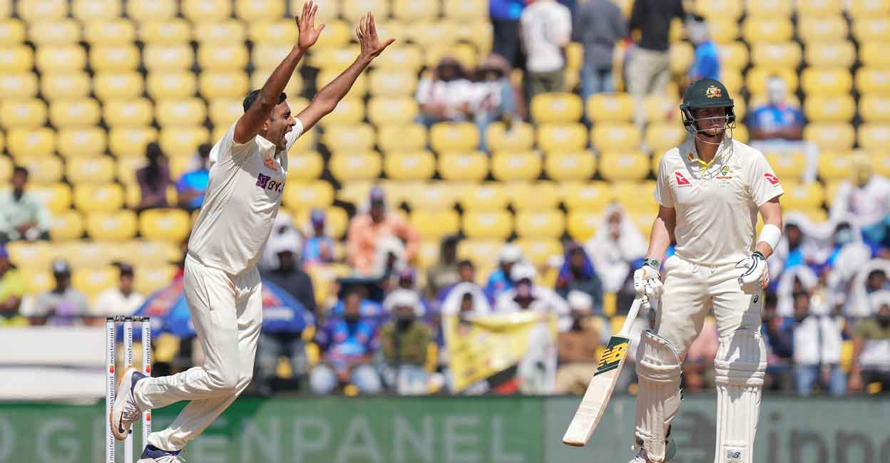 Ravichandran Ashwin Ravichandran Ashwin appeals successfully for the wicket of David Warner. Photo: PTI/Vijay Verma
