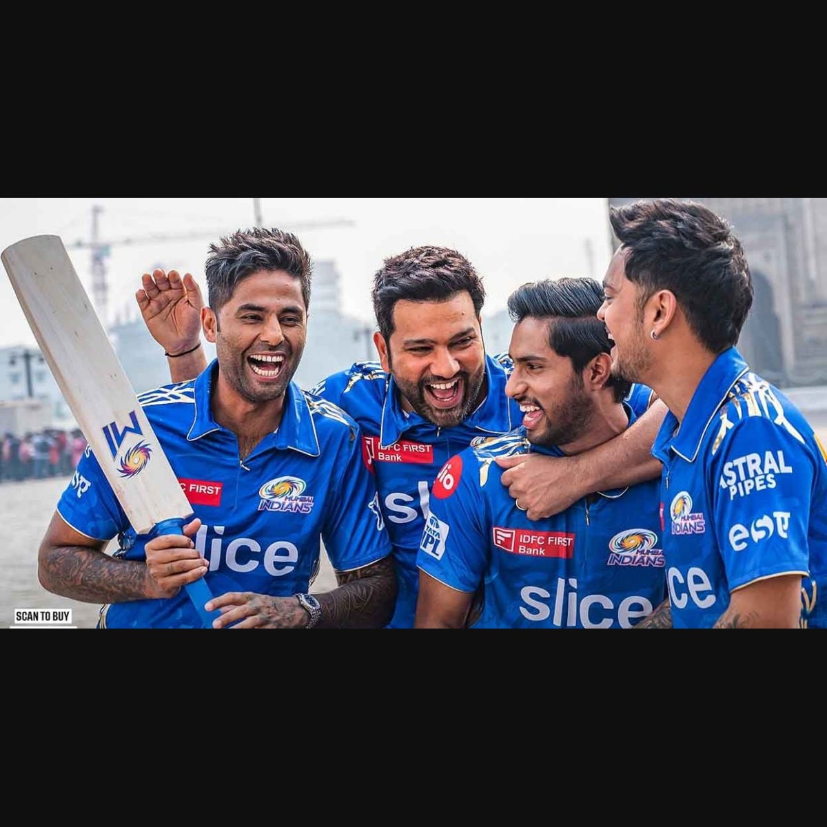 Mumbai indians replica jersey top