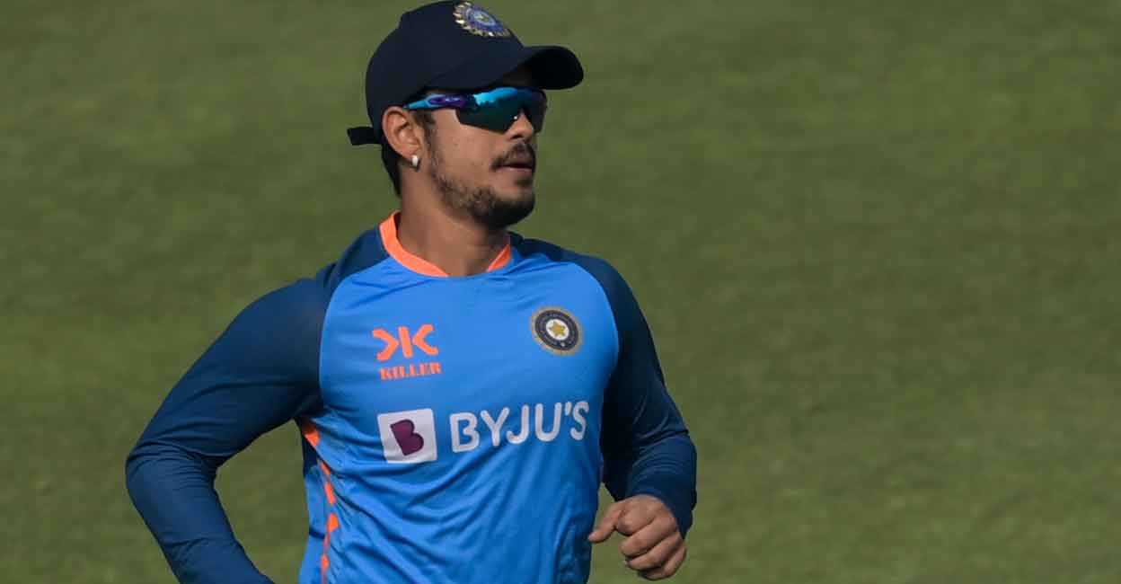 Ishan Kishan during a training session. File photo: AFP/ Money Sharma