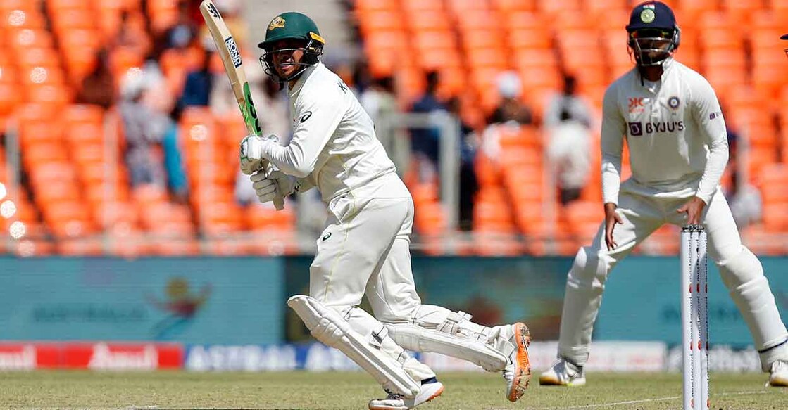 Australia's Usman Khawaja in action. Photo: Reuters/Amit Dave