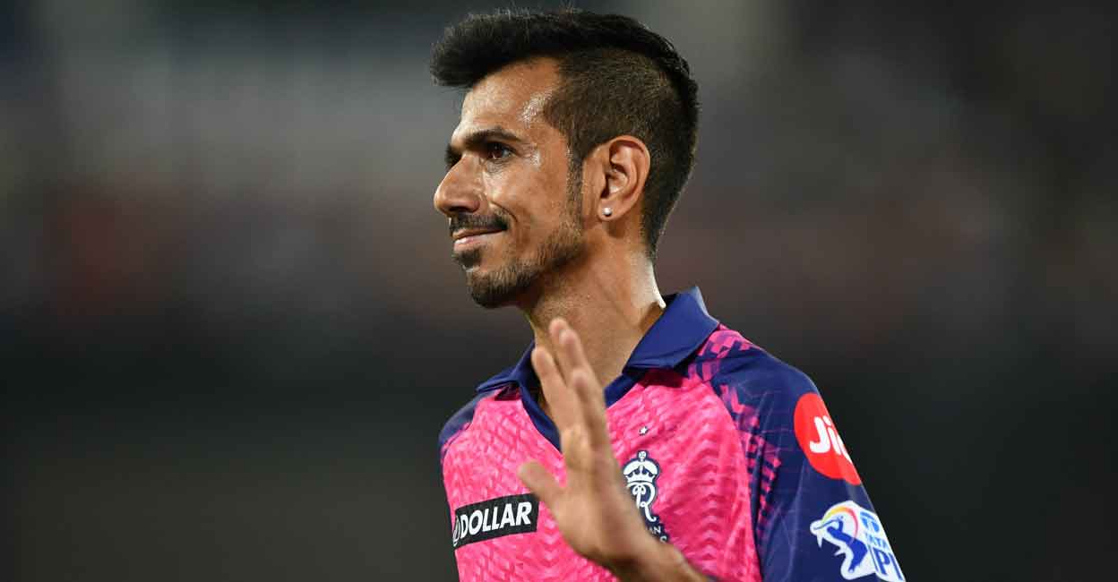 Yuzvendra Chahal spun a web around the SRH batters. Photo: PTI