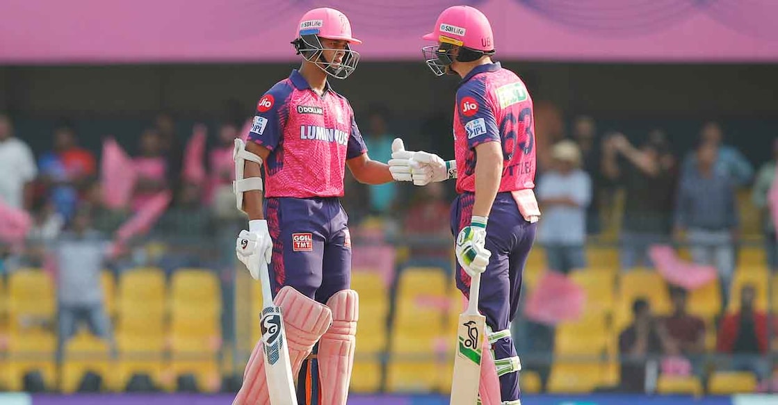 Rajasthan Royals opener Yashasvi Jaiswal and Jos Buttler. Photo: Twitter@IPL