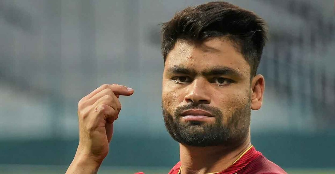 Rinku Singh pulled off a heist. File photo: PTI/Swapan Mahapatra