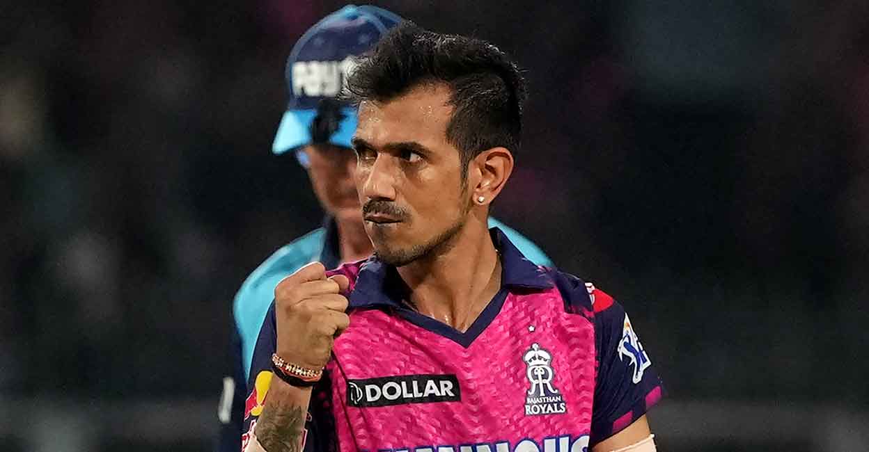 Yuzvendra Chahal exults after picking up a wicket. Photo: PTI/Swapan Mahapatra