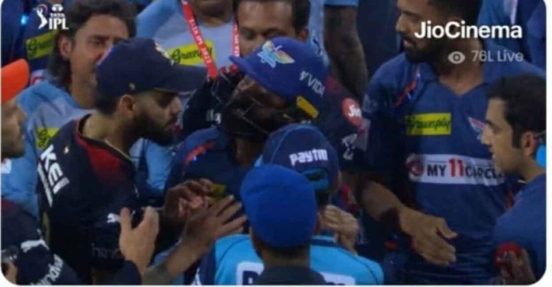 Kohli and Gambhir were engaged in a verbal duel following the IPL match between Lucknow Super Giants and Royal Challengers Bangalore. Photo: Twitter@Uppolice