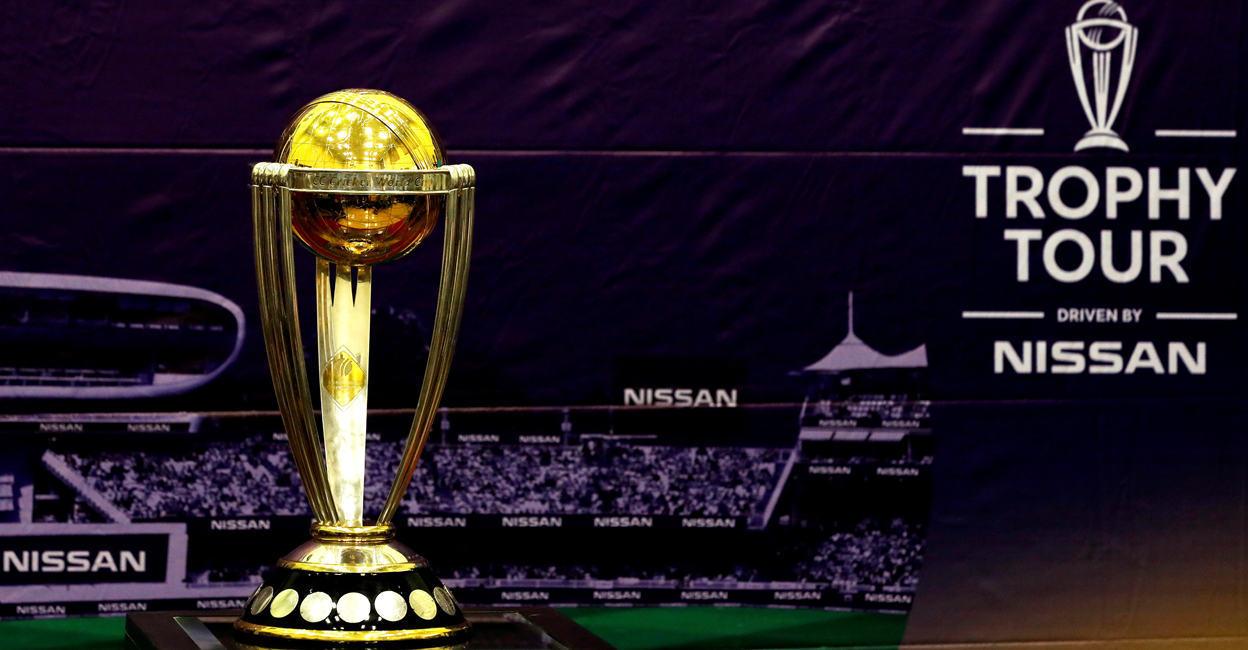 The ICC World Cup trophy. File photo: Reuters/Akhtar Soomro