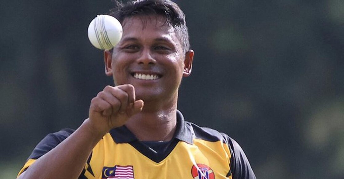 Thanks to Syazrul Ezat Idrus' exploits, China were bundled out for 23. Photo: Twitter@ICC