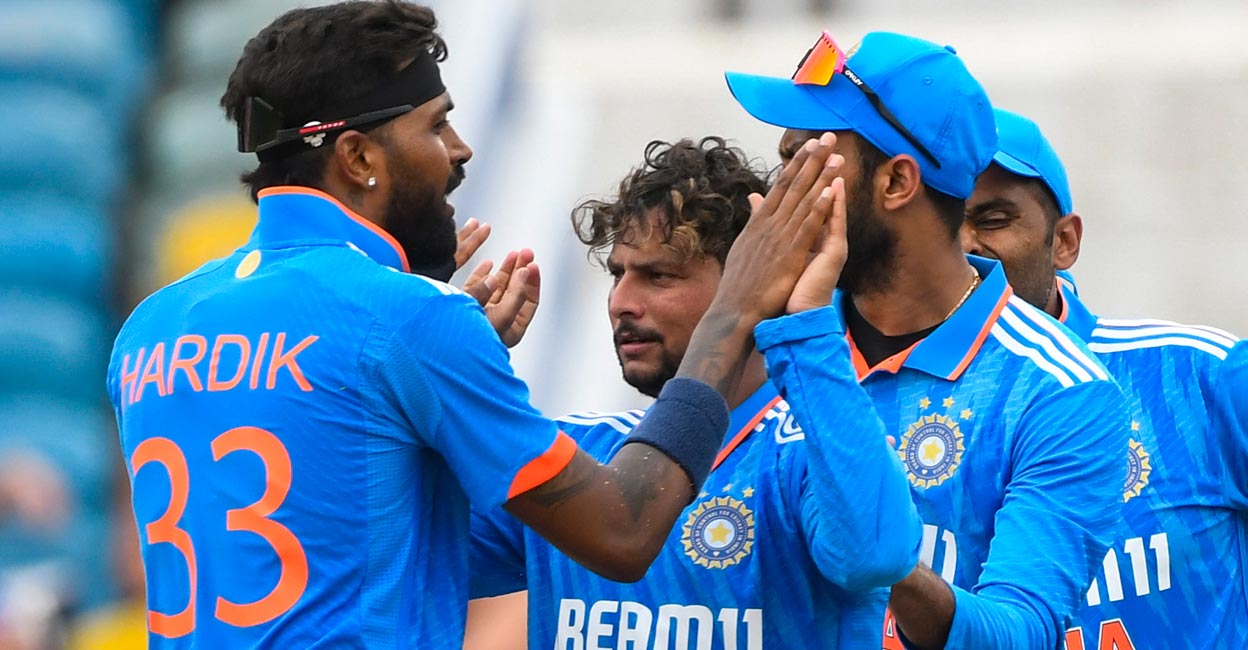 Hardik Pandya Hardik Pandya led India to a big win in the final ODI. Photo: AFP/Randy Brooks
