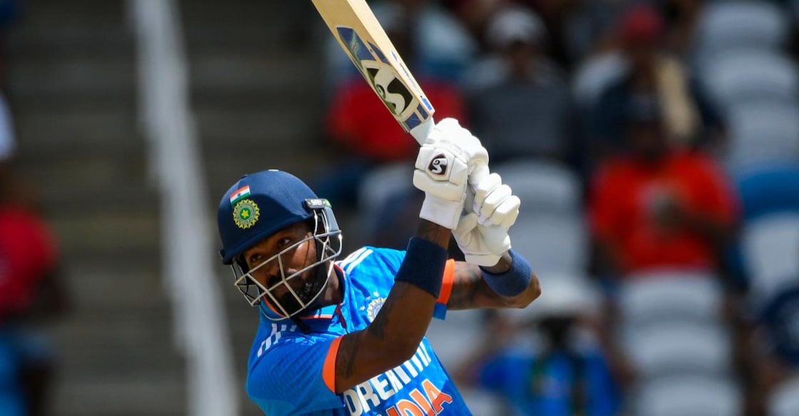 CRICKET-IND-WIS-ODI Hardik Pandya slammed an unbeaten 70 in the series decider. Photo: AFP/Randy Brooks