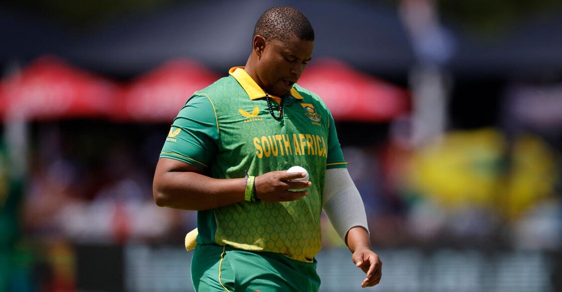 Sisanda Magala's clever change of pace and guile with the ball will be an asset on Indian wickets. File photo: AFP/Marco Longari