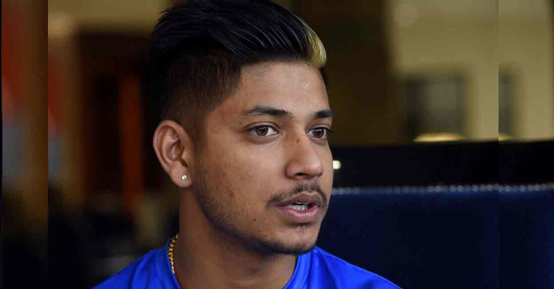  Indian Premier League (IPL) team Delhi Capitals cricketer Sandeep Lamichhane of Nepal during an interview with AFP in New Delhi. File photo: AFP