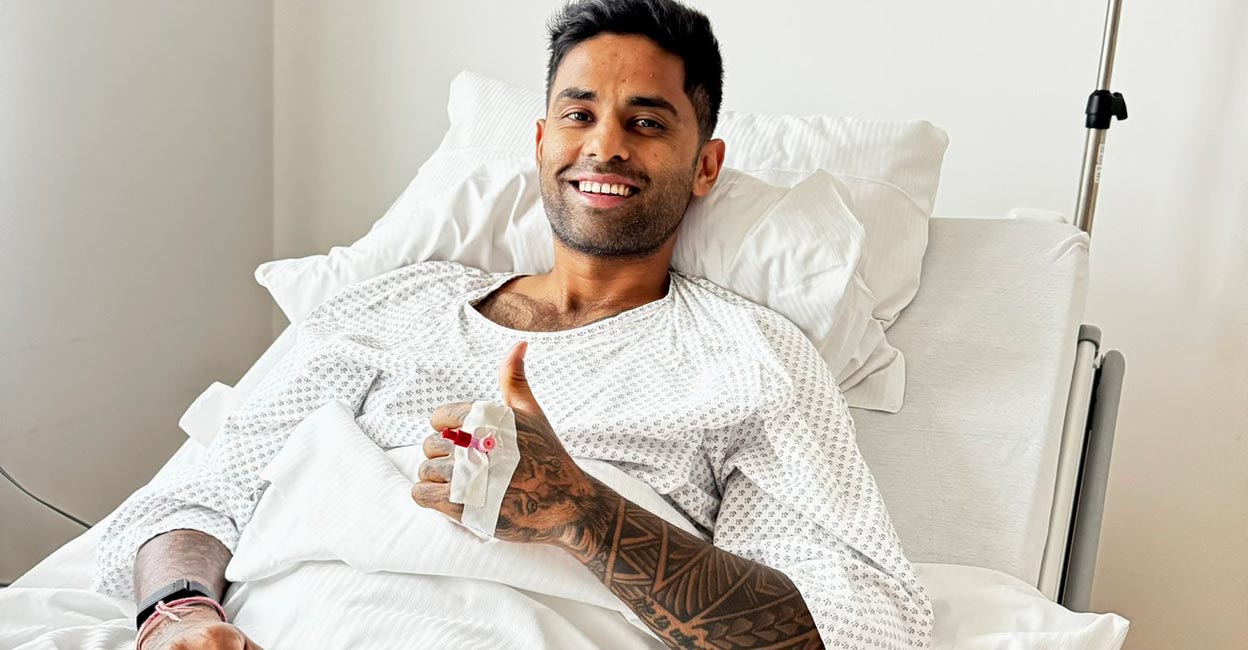 Suryakumar Yadav Surya has undergone a surgery after suffering from sports hernia. Photo: X@surya_14kumar