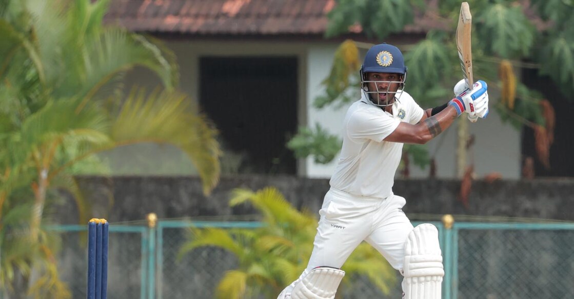 Vishnu Vinod led Kerala's reply. Photo: Special Arrangement