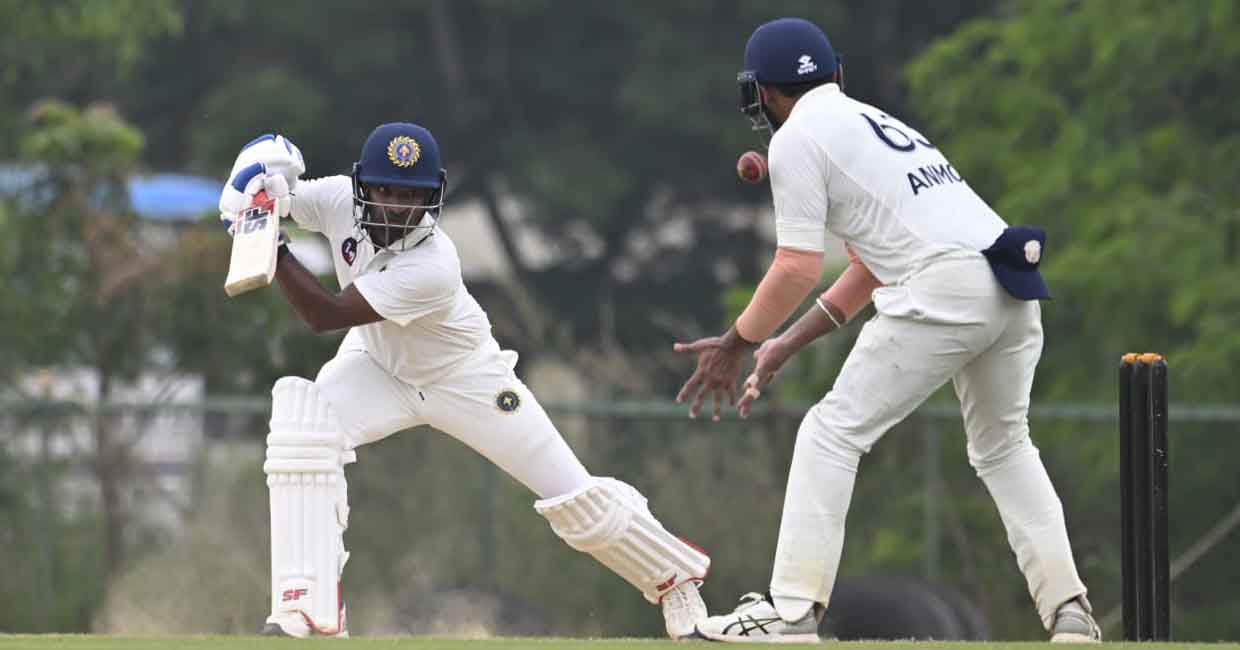 Sachin-kerala-main Kerala captain Sachin Baby in action against Punjab on the final day of the Ranji Trophy match. Photo: Special arrangement.