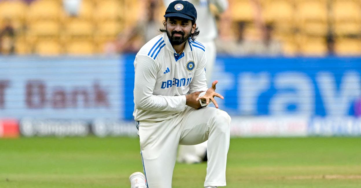 K L Rahul had a forgettable outing in the first Test. File photo: AFP/Idrees Mohammed