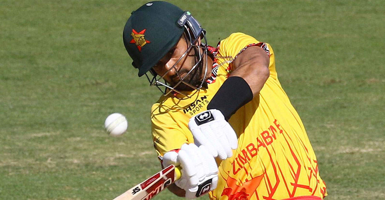 Sikander Raza in action for Zimbabwe. Photo: ICC