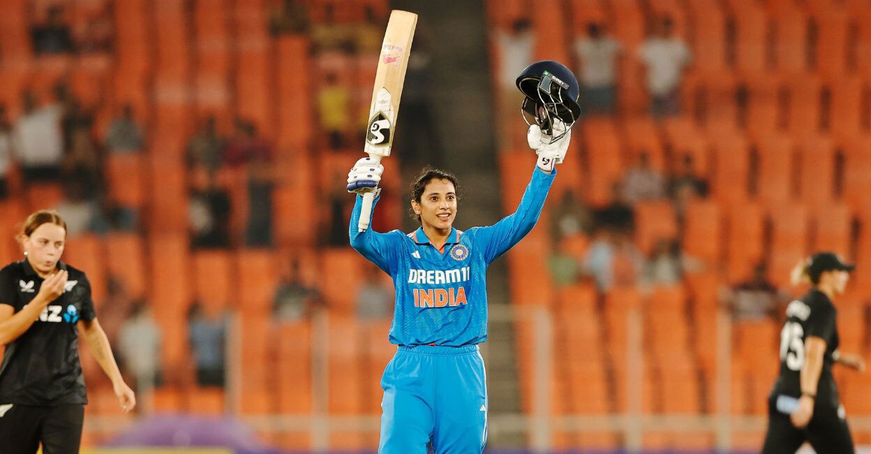 Smriti Mandhana hit her eighth ODI century. Photo: BCCIWomen
