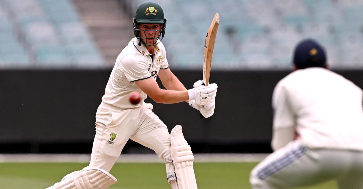 Nathan McSweeney cut his teeth on fast and bouncy pitches at the Gabba. File photo: AFP/William West