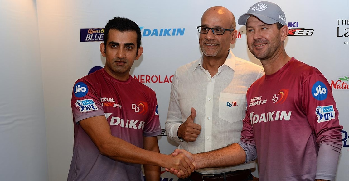 Gambhir and Ponting were together at Delhi Capitals as captain and coach. File photo:   AFP/Sajjad Hussain