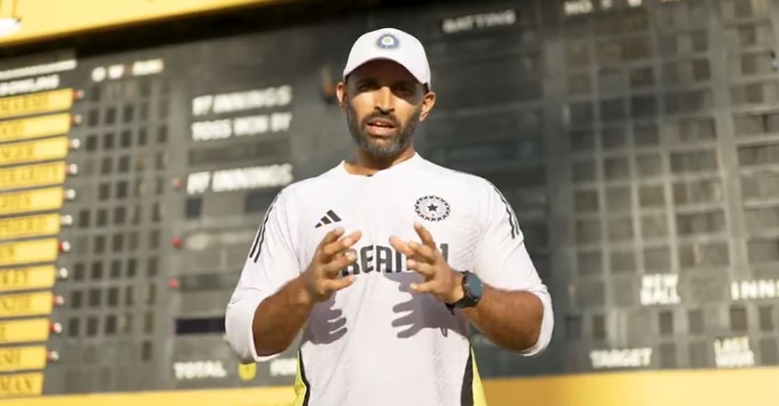 India's batting coach Abhishek Nayar. Photo: Screengrab/bcci