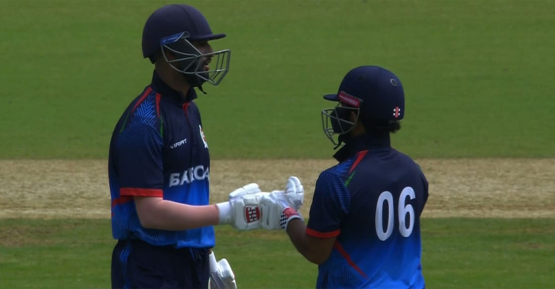 Openers Abhimanyu Singh and Shashwat Rawat held a 90-run partnership for Baroda against Bengal. Photo: X/@BCCIdomestic