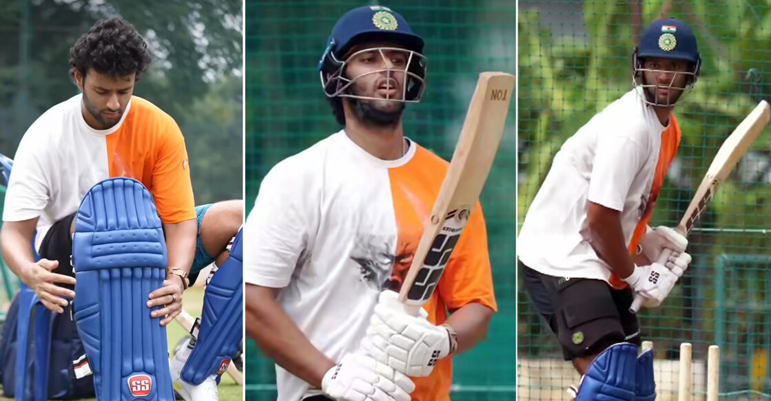 Shivam Dube posted a video of his preparation for the Mushtaq Ali Trophy on the eve of Mumbai's match against Services. Photo: Screengrab/Facebook@IamShivamDube