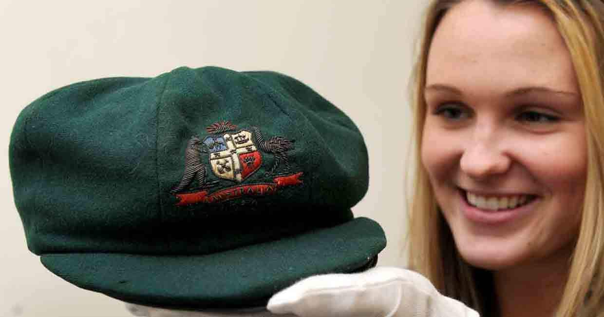 Don Bradman’s ‘baggy green’ cap worn against India sells for 1,000