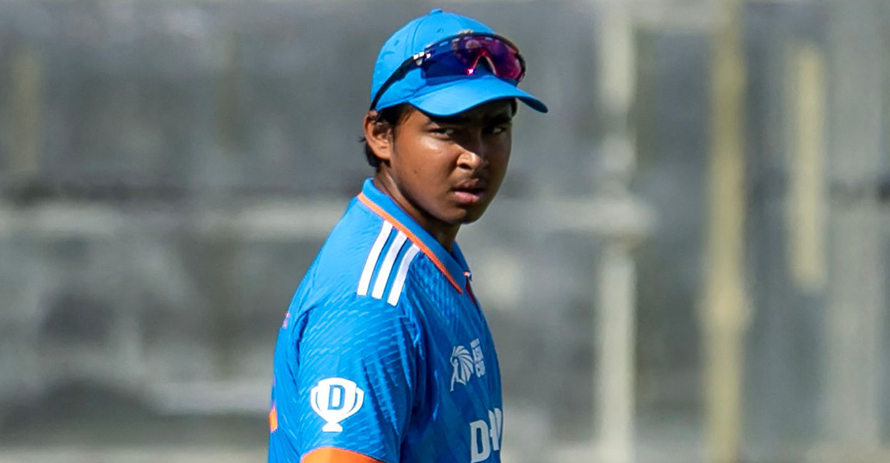 India's Vaibhav Suryavanshi at the U-19 Asia Cup. Photo: AFP/ Fadel Senna
