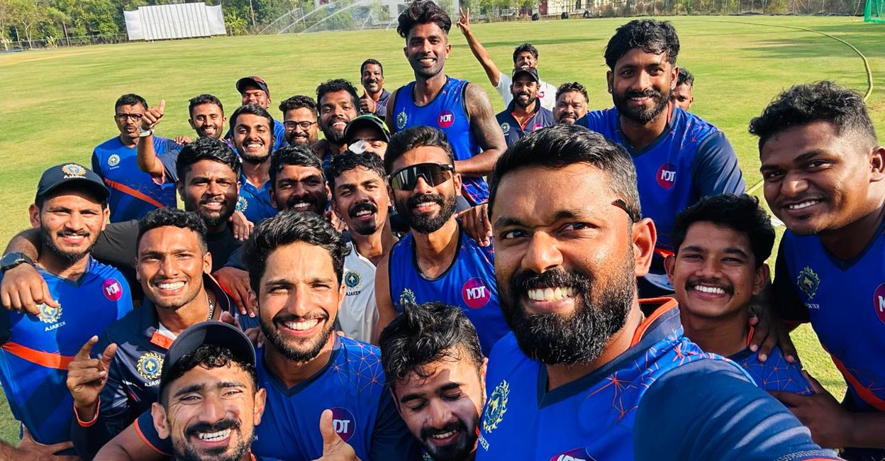 Kerala Kerala players pose for a selfie after their win. Photo: Special Arrangement