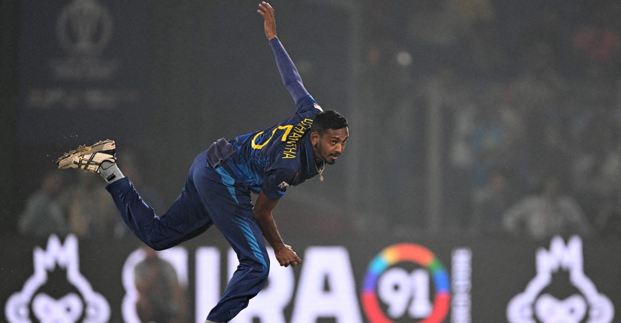  Dushmantha Chameera can generate lively pace. File photo: AFP/Sajjad Hussain