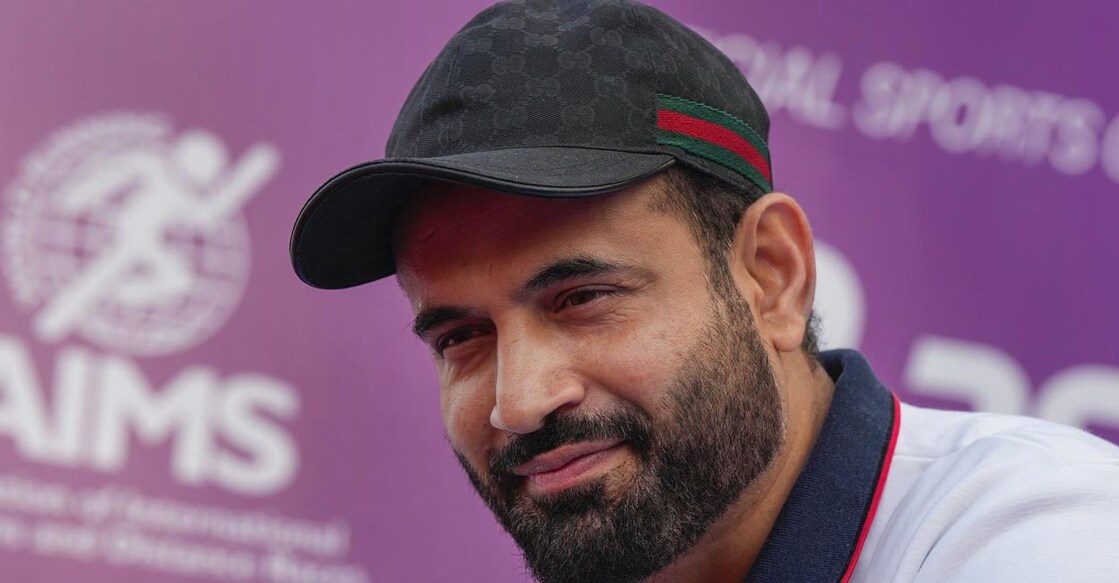 Irfan Pathan during the inauguration of New Delhi Marathon on Sunday. File photo: PTI/Shahbaz Khan