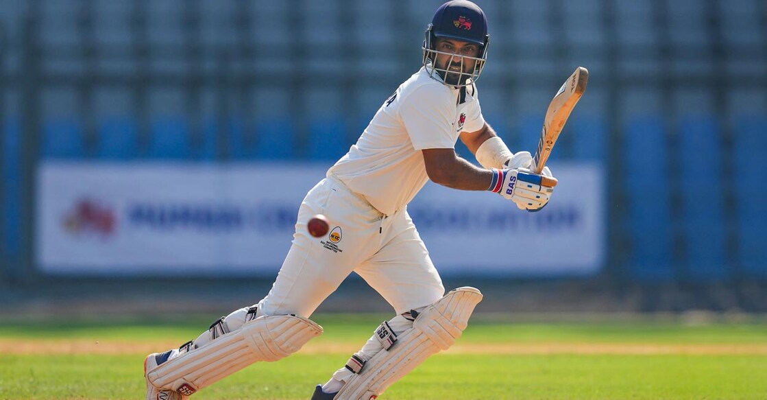 Ajinkya Rahane came up with a fighting fifty in the Mumbai second innings. File photo: PTI/Shashank Parade