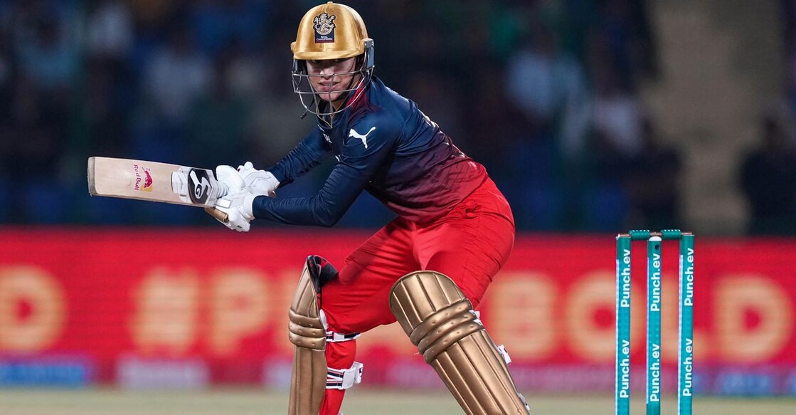 Smriti Mandhana Royal Challengers Bangalore skipper Smriti Mandhana plays a shot against Mumbai Indians in the Eliminator. Photo: PTI/Atul Yadav