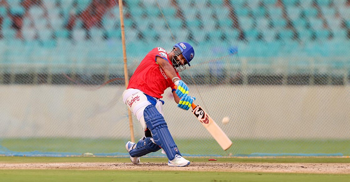  Rishabh Pant during a training session. File photo: PTI
