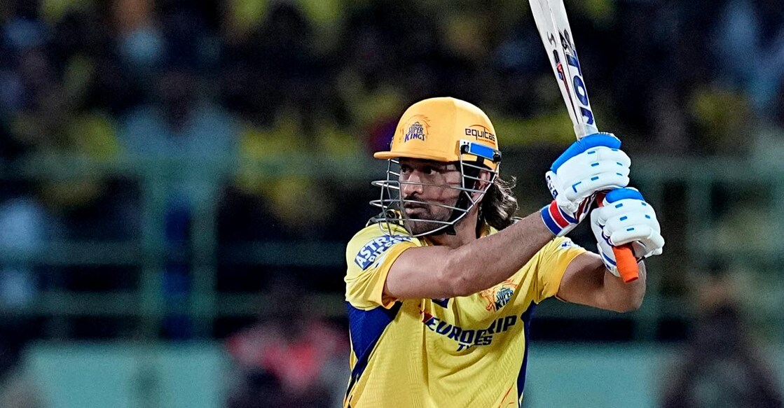 M S Dhoni in action. Photo: PTI/R Senthil Kumar