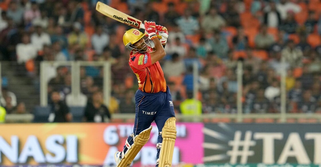 Shashank Singh Shashank Singh in action against Gujarat Titans. Photo: X@PunjabKingsIPL
