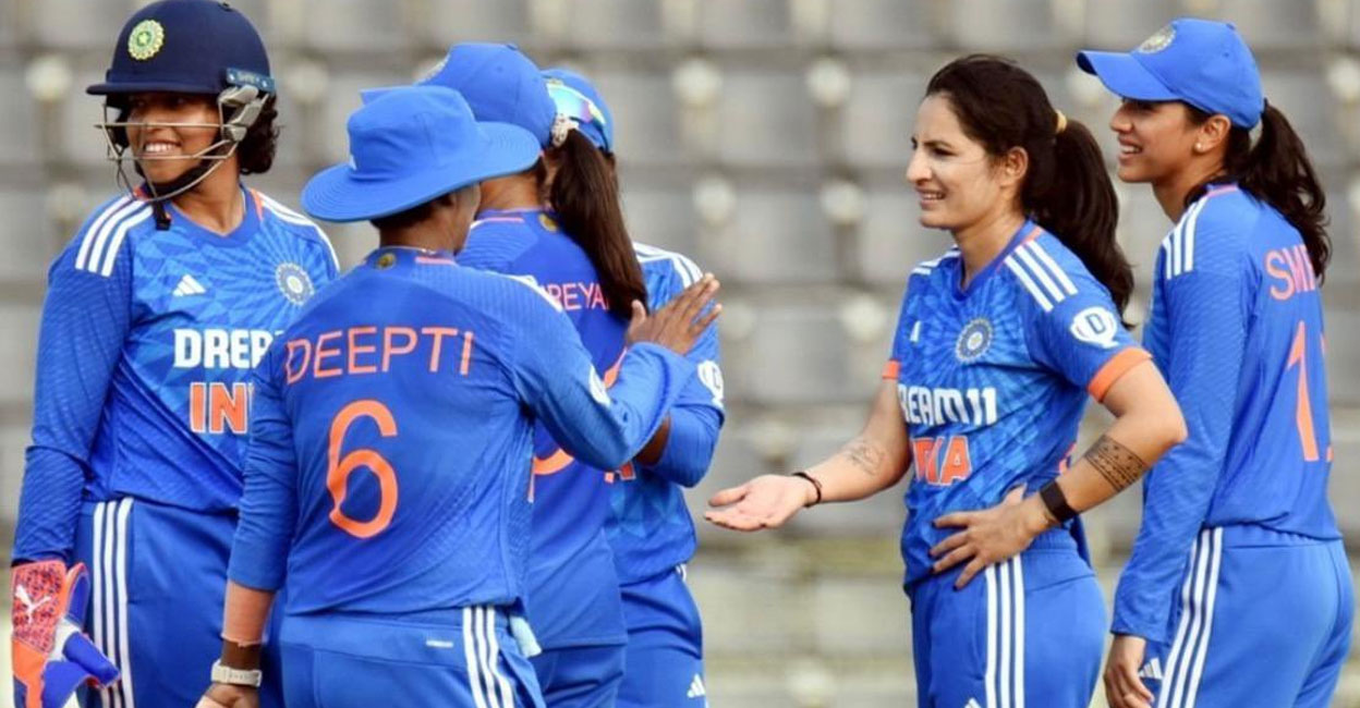 Indian players celebrate a wicket. Photo: X/@JayShah