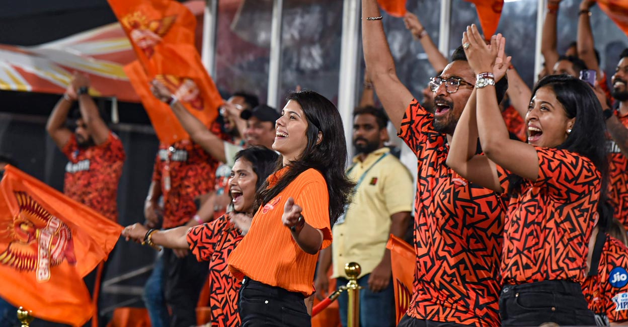 Kavya Maran SRH CEO and co-owner Kavya Maran celebrates her side's thumping win. Photo: PTI