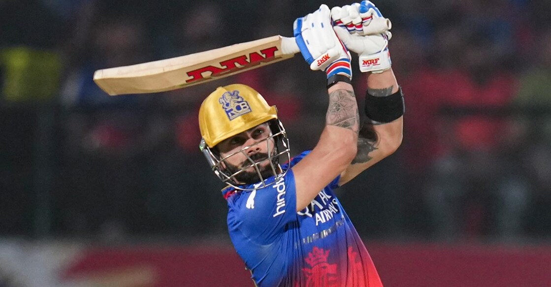 RCB opener Virat Kohli in action. Photo: PTI/ Ravi Choudhary