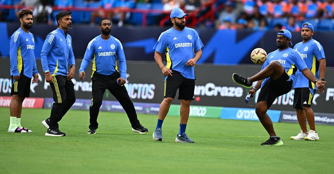 India begin their Super Eight campaign against Afghanistan on Thursday. File photo: AFP/Chandran Khanna