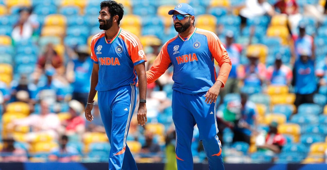 Jasprit Bumrah, left, has been Rohit Sharma's trump card. Photo: X@BCCI